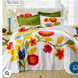 Flower Garden Queen Chenille Sham